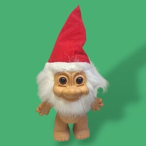 Vintage 90s Russ Santa Clause Troll Doll‎ 8" Christmas No Clothes